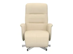Poltrona* Poltrona | Cadeira Relax | Cadeira reclinável com apoio de pés tecido SHL677805 Creme