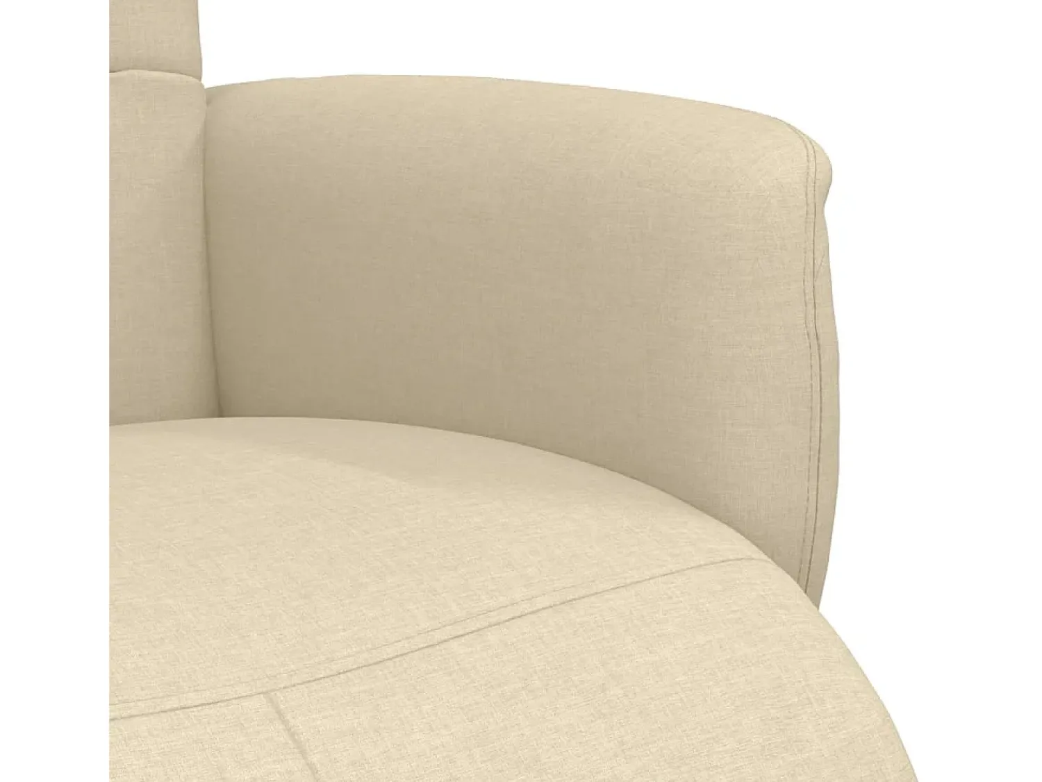 Poltrona* Poltrona | Cadeira Relax | Cadeira reclinável com apoio de pés tecido SHL677805 Creme