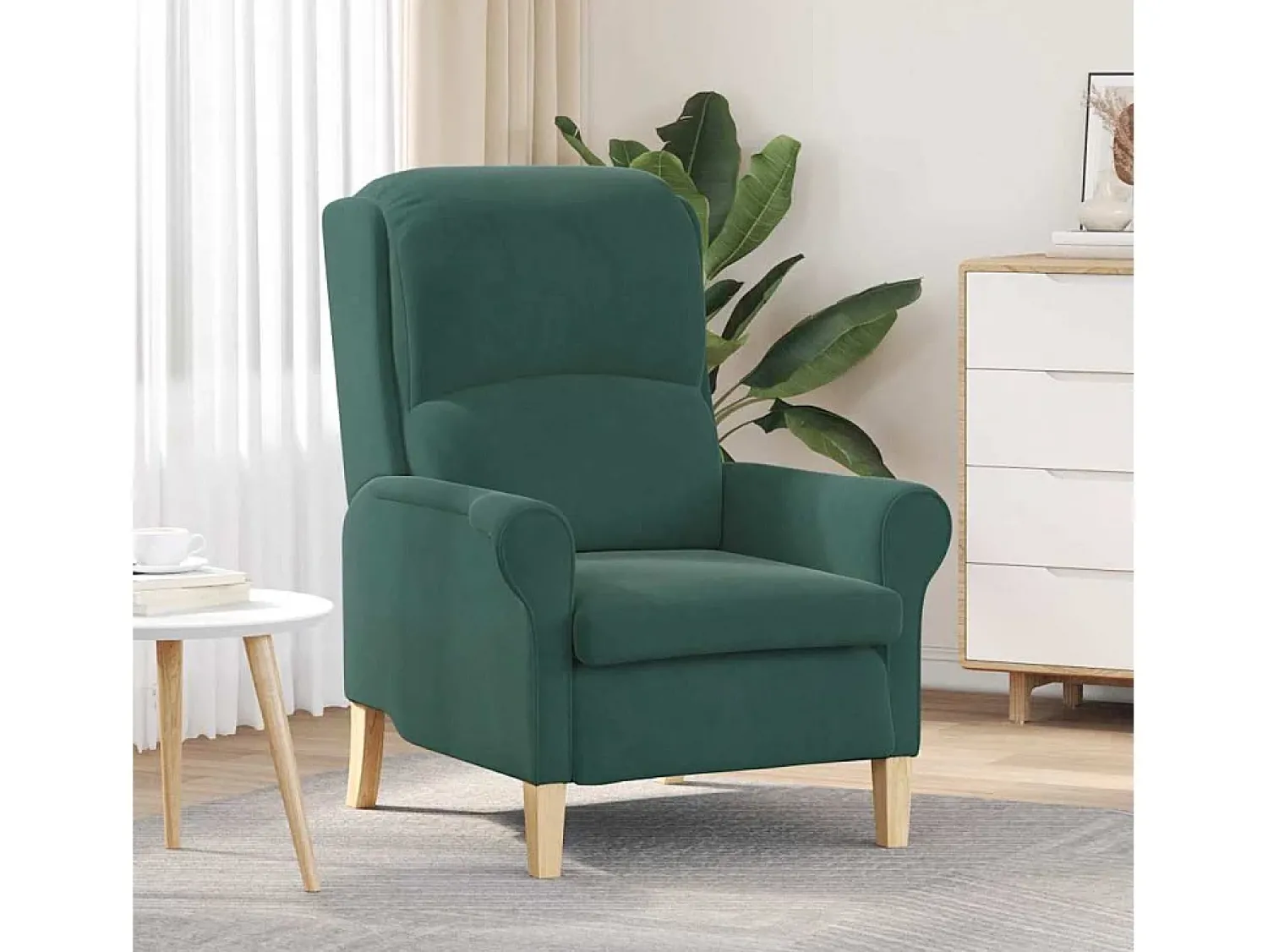 Poltrona | Cadeira Relax | Poltrona Confortável para Sala -escuro 76x94x102 cm Veludo SHL248648^ Poltrona
