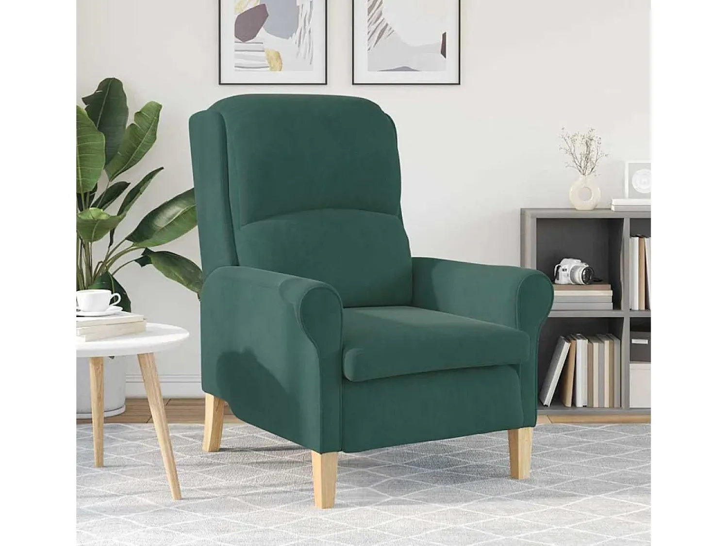 Poltrona | Cadeira Relax | Poltrona Confortável para Sala -escuro 76x94x102 cm Veludo SHL248648^ Poltrona