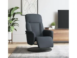 Poltrona | Cadeira Relax | Cadeirão reclinável com apoio de pés veludo cinzento-escuro SHL663110^ Poltrona