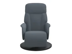 Poltrona | Cadeira Relax | Cadeirão reclinável com apoio de pés veludo cinzento-escuro SHL663110^ Poltrona