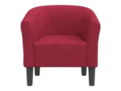 Poltrona| Poltrona | Cadeira Relax | Poltrona Confortável para Sala veludo tinto SHL183638 Vermelho