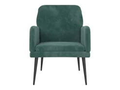 Poltrona| Poltrona | Cadeira Relax com apoio de braços 62x79x79 cm veludo verde-escuro SHL314074 Verde pinho