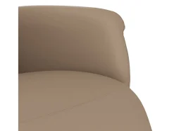 Poltrona| Poltrona | Cadeira Relax | Cadeira reclinável com apoio de pés couro artificial cappuccino SHL142153 Castanho