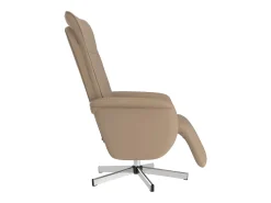 Poltrona| Poltrona | Cadeira Relax | Cadeira reclinável com apoio de pés couro artificial cappuccino SHL142153 Castanho