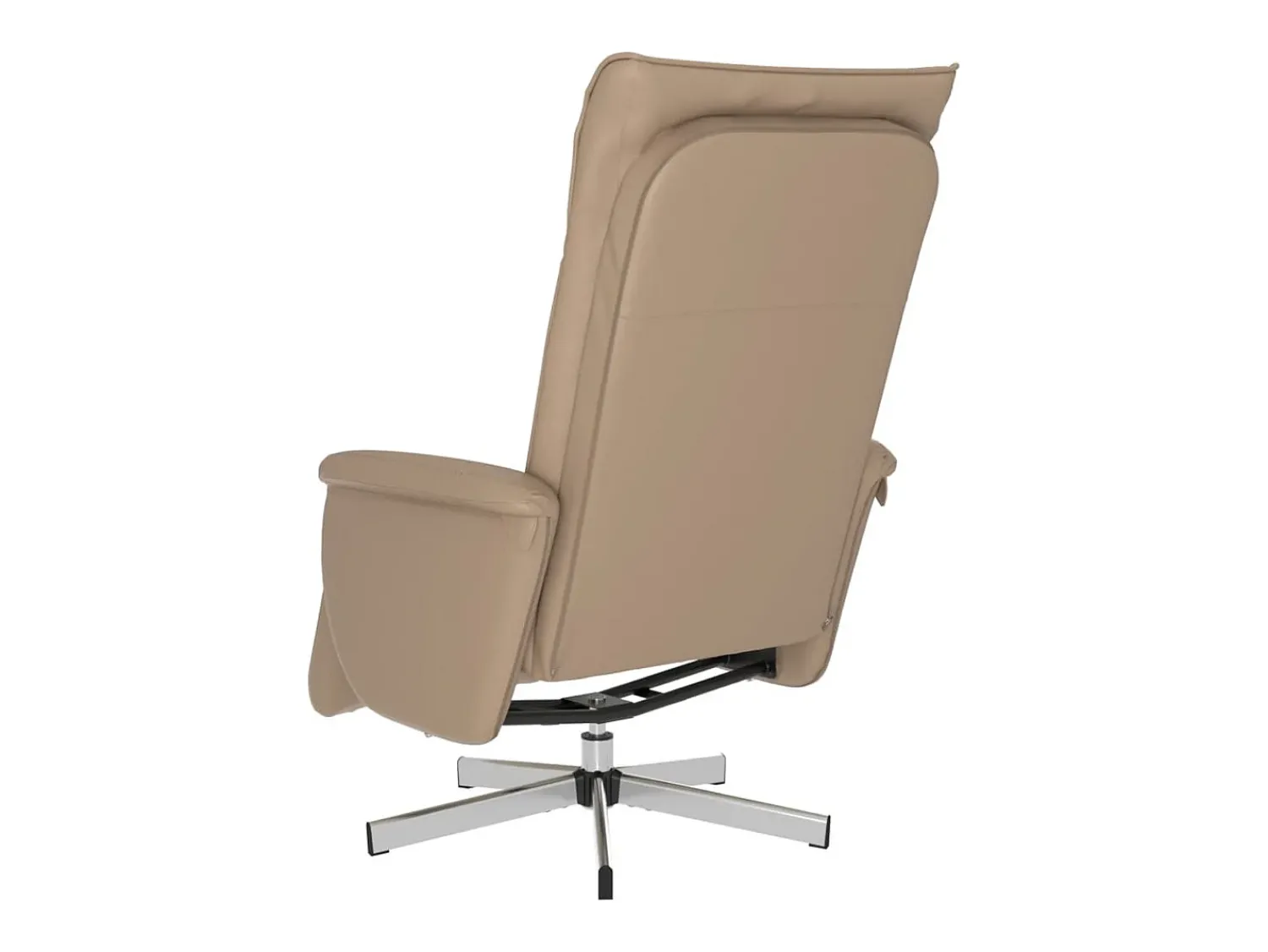 Poltrona| Poltrona | Cadeira Relax | Cadeira reclinável com apoio de pés couro artificial cappuccino SHL142153 Castanho
