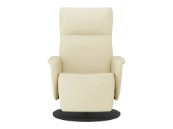 Discount Poltrona | Cadeira Relax | Cadeira reclinável com apoio de pés couro artificial cor SHL535090 Creme