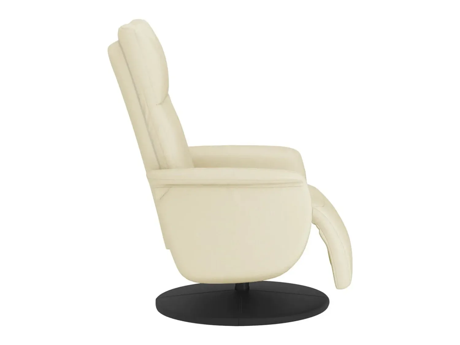 Discount Poltrona | Cadeira Relax | Cadeira reclinável com apoio de pés couro artificial cor SHL535090 Creme