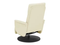 Discount Poltrona | Cadeira Relax | Cadeira reclinável com apoio de pés couro artificial cor SHL535090 Creme