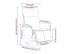 Discount Poltrona | Cadeira Relax | Cadeira reclinável com apoio de pés couro artificial cor SHL535090 Creme