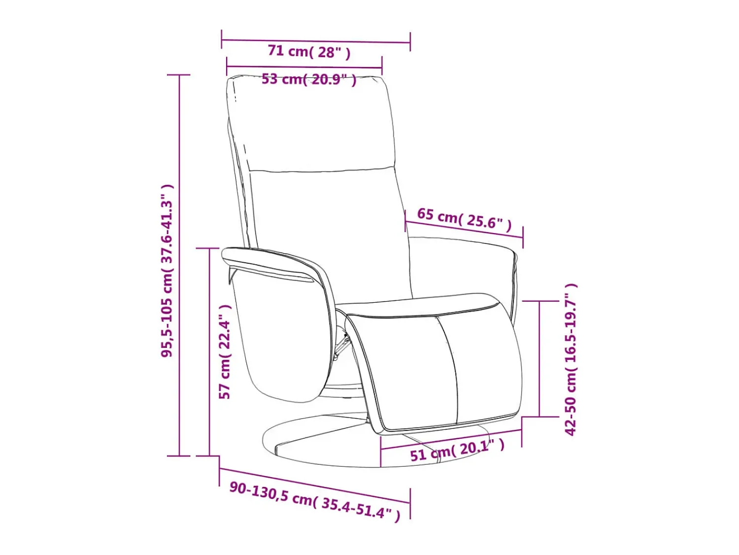 Discount Poltrona | Cadeira Relax | Cadeira reclinável com apoio de pés couro artificial cor SHL535090 Creme