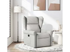 Poltrona| Poltrona | Cadeira Relax | Cadeira reclinável tecido nuvem SHL755901 Cinzento