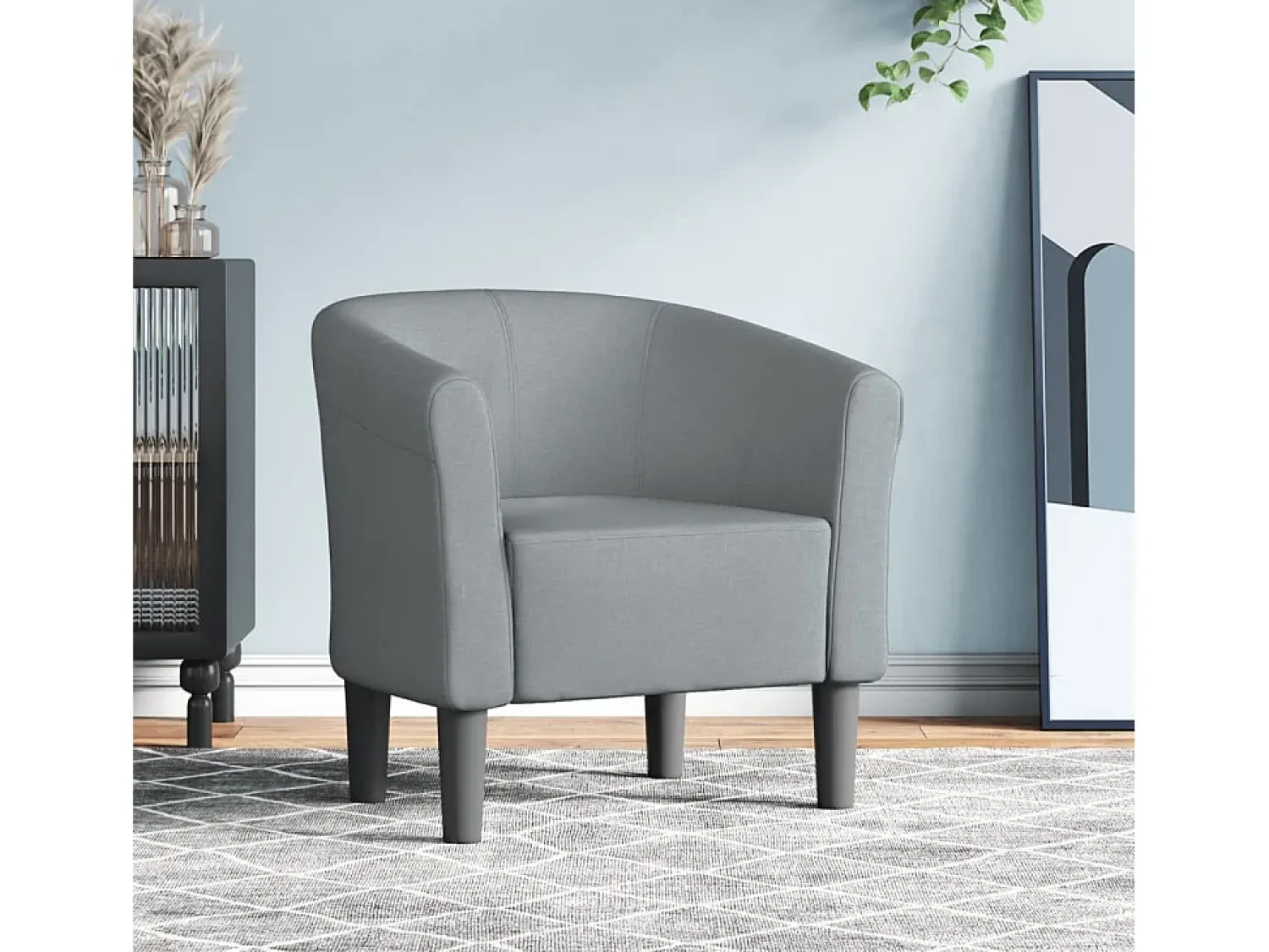 Poltrona* Poltrona | Cadeira Relax | Poltrona Confortável para Sala tecido -claro SHL773515 Cinzento