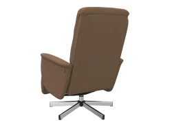 Poltrona| Poltrona | Cadeira Relax | Cadeira reclinável com apoio de pés tecido SHL963909 Castanho