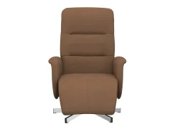 Poltrona| Poltrona | Cadeira Relax | Cadeira reclinável com apoio de pés tecido SHL963909 Castanho