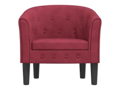 Poltrona| Poltrona | Cadeira Relax | Poltrona Confortável para Sala veludo tinto SHL554106 Vermelho