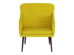 Discount Poltrona | Cadeira Relax com apoio de braços 63x76x80 cm veludo SHL795036 Amarelo