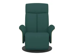 Poltrona| Poltrona | Cadeira Relax | Cadeira reclinável com apoio de pés tecido tecido verde-escuro SHL429851 Verde pinho