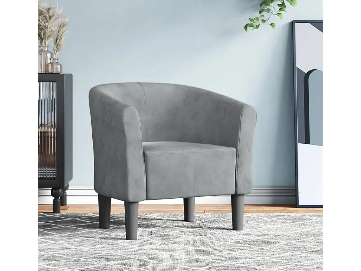 Poltrona | Cadeira Relax | Poltrona Confortável para Sala veludo cinzento-escuro SHL32442^ Poltrona