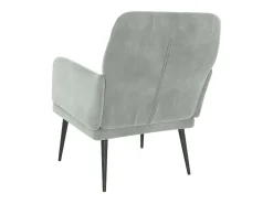 Poltrona | Cadeira Relax com apoio de braços 62x79x79 veludo -claro SHL813592^ Poltrona