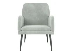 Poltrona | Cadeira Relax com apoio de braços 62x79x79 veludo -claro SHL813592^ Poltrona