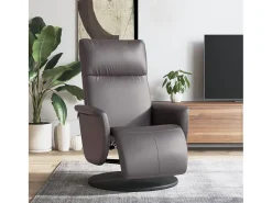Clearance Poltrona | Cadeira Relax | Cadeira reclinável com apoio de pés couro artificial SHL352031 Cinzento