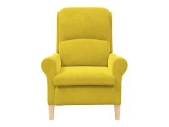 Poltrona| Poltrona | Cadeira Relax 76x94x102 cm Veludo SHL130717 Amarelo