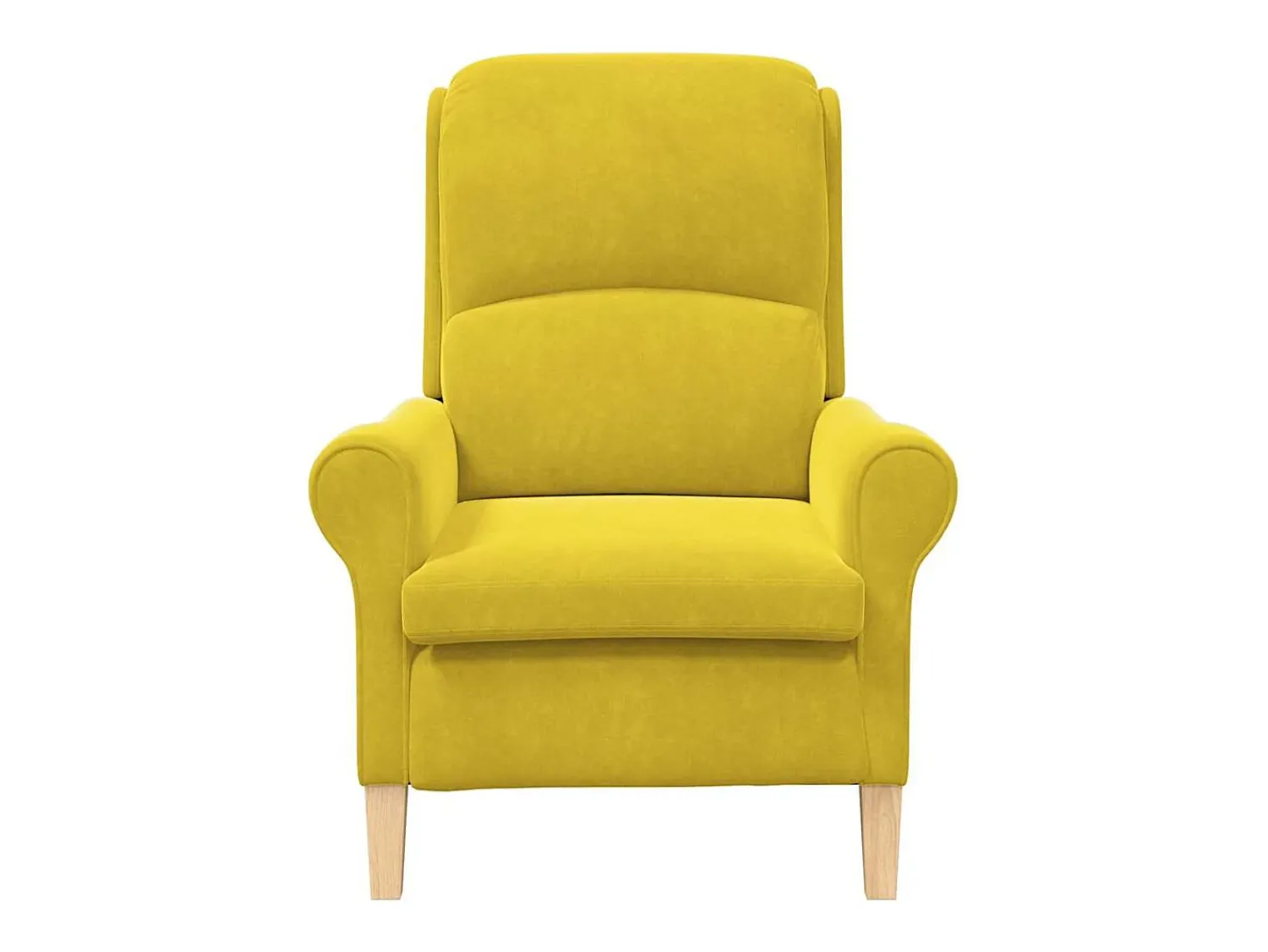 Poltrona| Poltrona | Cadeira Relax 76x94x102 cm Veludo SHL130717 Amarelo