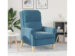 Poltrona| Poltrona | Cadeira Relax 76x94x102 cm Veludo SHL77734 Azul