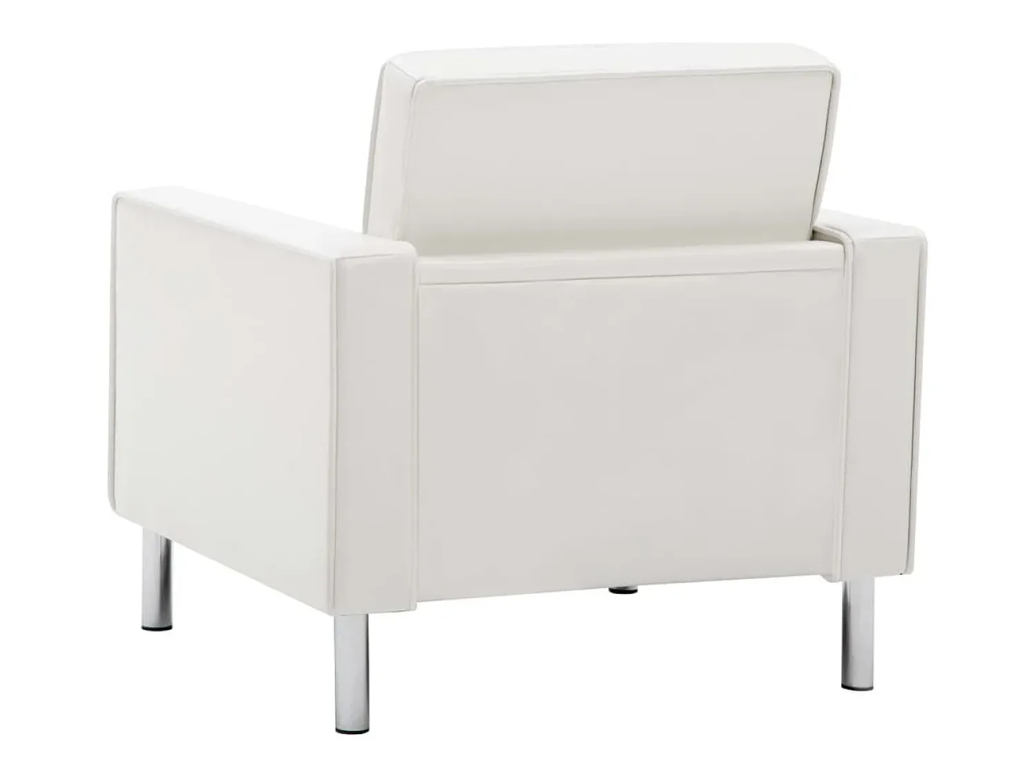 Poltrona | Cadeira Relax branca 75x70x75 cm couro sintético SHL350559^ Poltrona