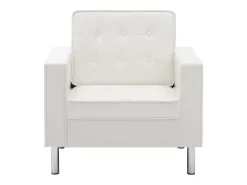 Poltrona | Cadeira Relax branca 75x70x75 cm couro sintético SHL350559^ Poltrona