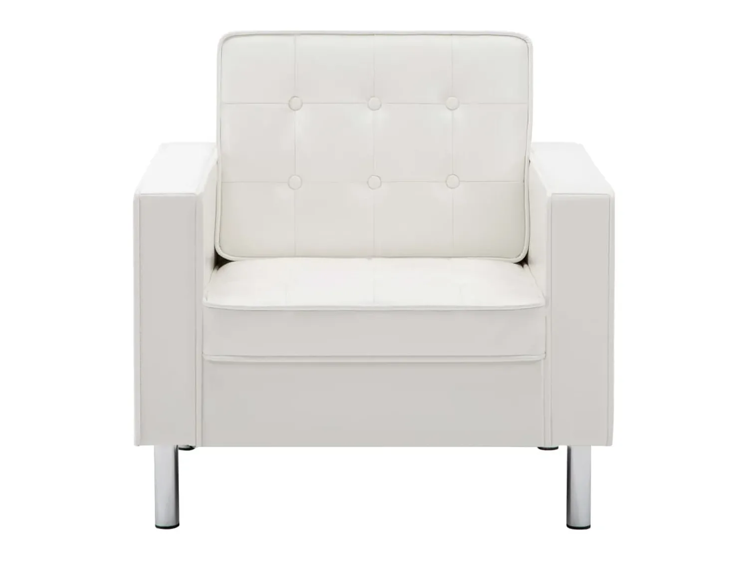 Poltrona | Cadeira Relax branca 75x70x75 cm couro sintético SHL350559^ Poltrona