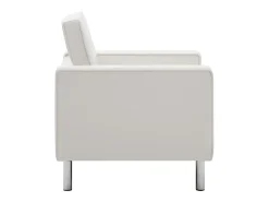 Poltrona | Cadeira Relax branca 75x70x75 cm couro sintético SHL350559^ Poltrona