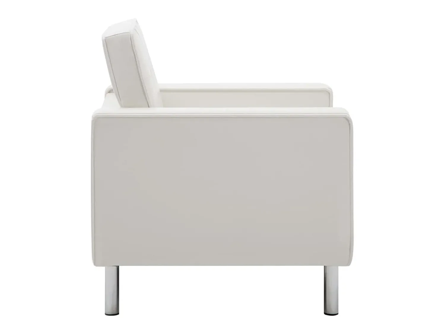 Poltrona | Cadeira Relax branca 75x70x75 cm couro sintético SHL350559^ Poltrona