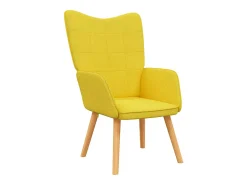 Poltrona* Poltrona | Cadeira Relax com banco tecido mostarda SHL440318 Amarelo