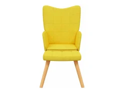 Poltrona* Poltrona | Cadeira Relax com banco tecido mostarda SHL440318 Amarelo