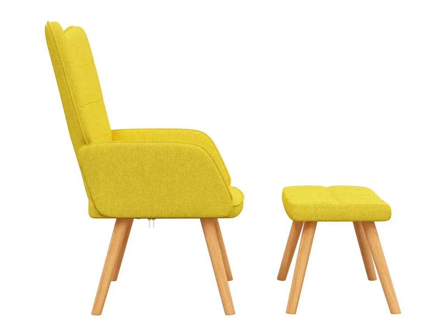 Poltrona* Poltrona | Cadeira Relax com banco tecido mostarda SHL440318 Amarelo