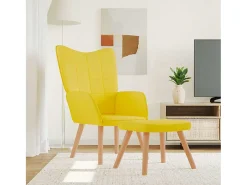Poltrona* Poltrona | Cadeira Relax com banco tecido mostarda SHL440318 Amarelo