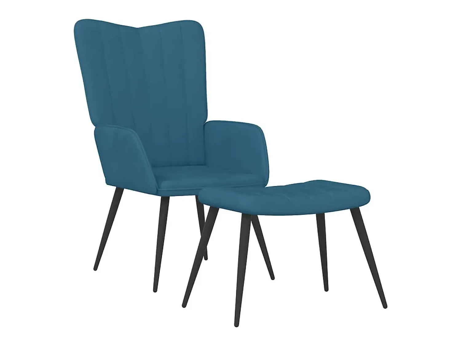 Online Poltrona | Cadeira Relax com banco veludo SHL753183 Azul