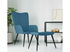 Online Poltrona | Cadeira Relax com banco veludo SHL753183 Azul