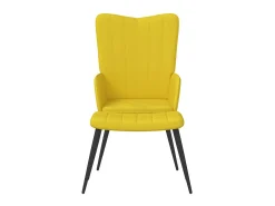 Poltrona* Poltrona | Cadeira Relax com banco veludo mostarda SHL904077 Amarelo