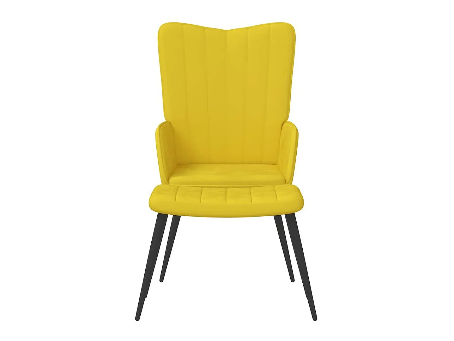 Poltrona* Poltrona | Cadeira Relax com banco veludo mostarda SHL904077 Amarelo