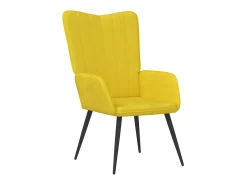 Poltrona* Poltrona | Cadeira Relax com banco veludo mostarda SHL904077 Amarelo