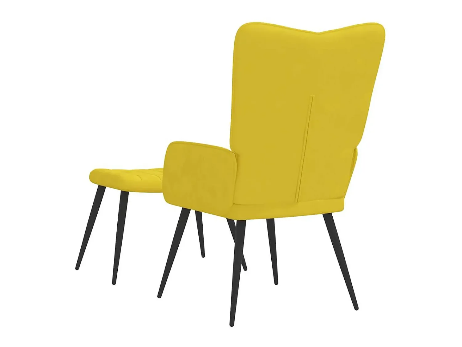 Poltrona* Poltrona | Cadeira Relax com banco veludo mostarda SHL904077 Amarelo