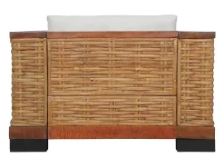 Poltrona| Poltrona | Cadeira Relax com almofadões em vime natural SHL508124 Castanho