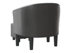 Best Poltrona | Cadeira Relax com apoio de pés couro artificial SHL401927 Cinzento
