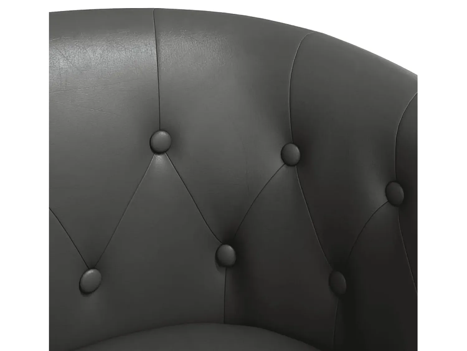 Best Poltrona | Cadeira Relax com apoio de pés couro artificial SHL401927 Cinzento