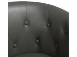 Best Poltrona | Cadeira Relax com apoio de pés couro artificial SHL401927 Cinzento