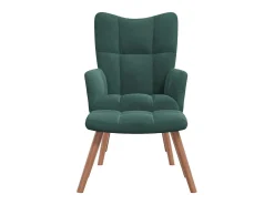 Poltrona* Poltrona | Cadeira Relax com banco veludo verde-escuro SHL445630 Verde pinho